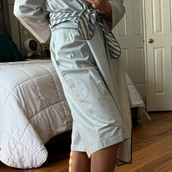 Louis Feraud Vintage Set Shirt Dress with Culottes Shorts Side Slit Size small - Picture 13 of 16